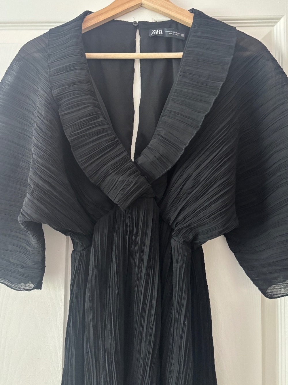 Zara Short Pleated Jumpsuit Black Size XS - Picture 5 of 11